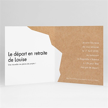 Carte invitation départ à la retraite cadeau de départ - Intérieur de l'invitation