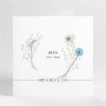 Faire-part décès ornement ensemencé