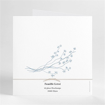 Faire-part décès ornement - Dos du faire-part