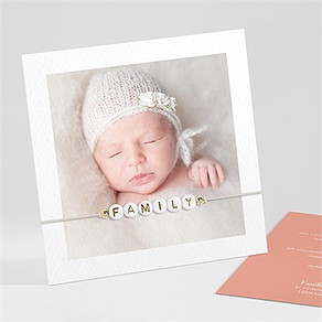 Remerciement naissance simple incrustation bracelet