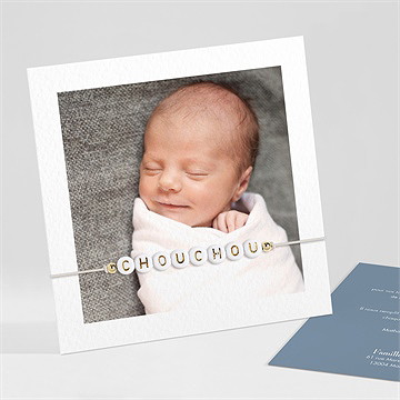 Remerciement naissance moderne et tendance bracelet