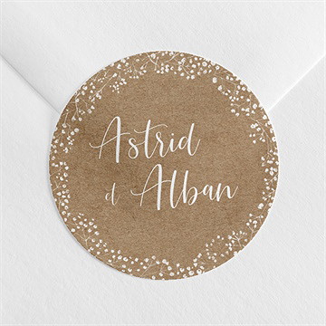 Sticker mariage couronnés d'etoiles - Mise en situation