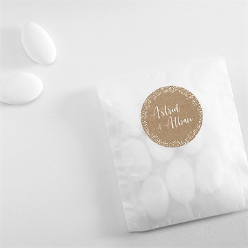 Sticker mariage couronnés d'etoiles - Mise en situation