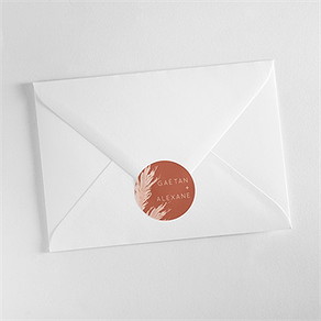 Sticker mariage terracotta pampa