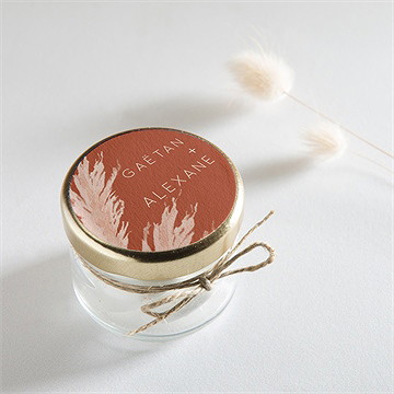 Sticker mariage terracotta pampa - Mise en situation