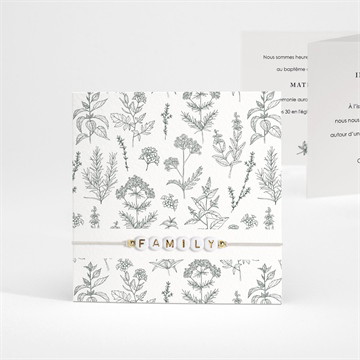 Faire-part de baptême voeux et jouy