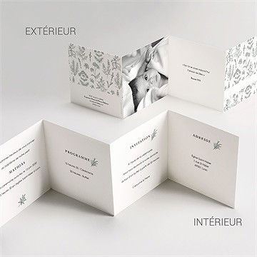 Faire-part de baptême voeux et jouy - Intérieur du faire-part