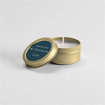 Bougie mariage fleur des champs - Mise en situation