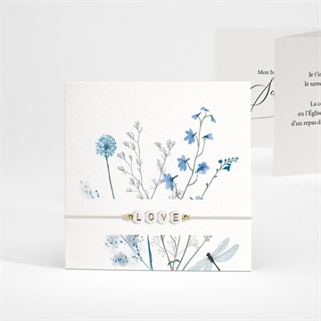 Faire-part de baptême baptême champêtre