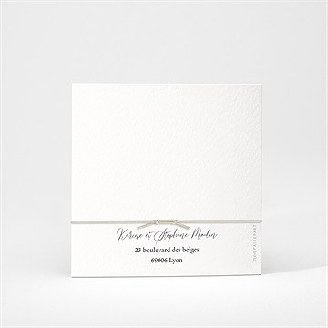 Faire-part de baptême baptême champêtre - Dos du faire-part