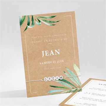 Carte invitation départ à la retraite rêves et projets