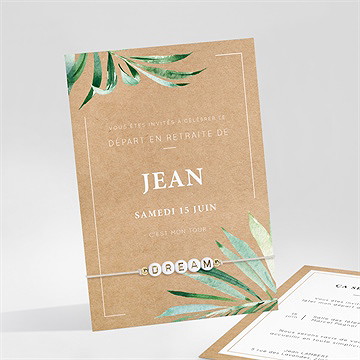 Carte invitation départ à la retraite rêves et projets