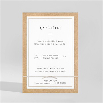 Carte invitation départ à la retraite rêves et projets - Dos de l'invitation