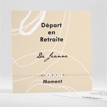 Carte invitation départ à la retraite happy moment