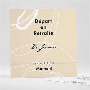 Carte invitation départ à la retraite happy moment