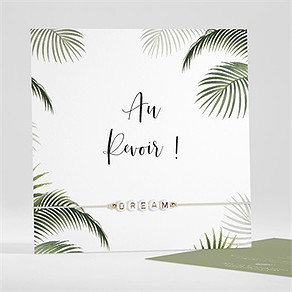 Carte invitation départ à la retraite bracelet souvenir