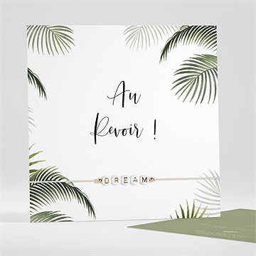 Carte invitation départ à la retraite bracelet souvenir