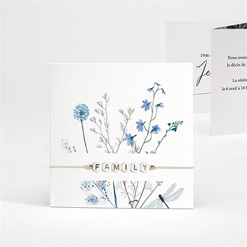 Faire-part décès présent et mémoire