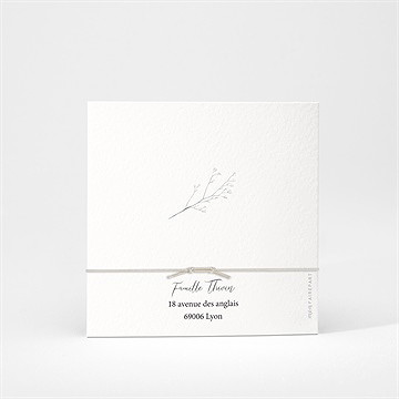 Faire-part décès présent et mémoire - Dos du faire-part