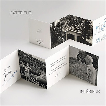 Faire-part décès présent et mémoire - Vue globale du faire-part