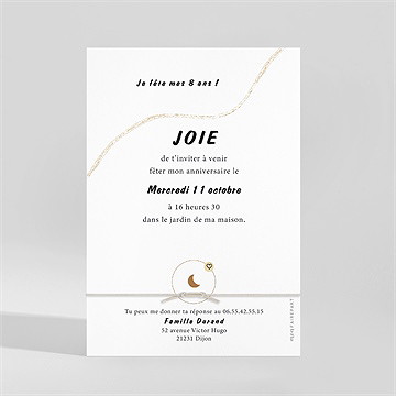 Invitation anniversaire so fun - Dos de l'invitation