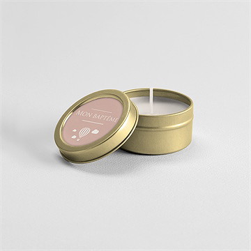 Bougie baptême tout en symboles - Mise en situation