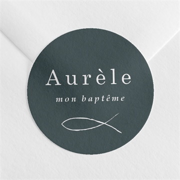 Sticker baptême ichthus