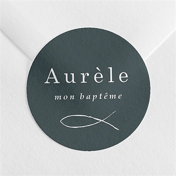 Sticker baptême ichthus