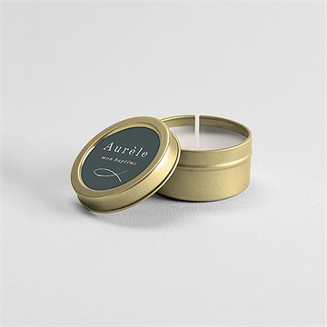 Bougie baptême ichthus - Mise en situation