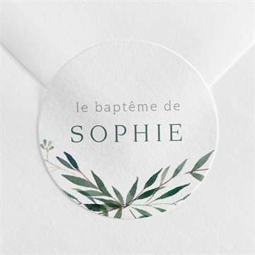 Sticker baptême jolie annonce champêtre