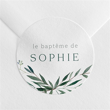 Sticker baptême jolie annonce champêtre