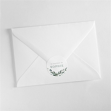 Sticker baptême jolie annonce champêtre - Mise en situation