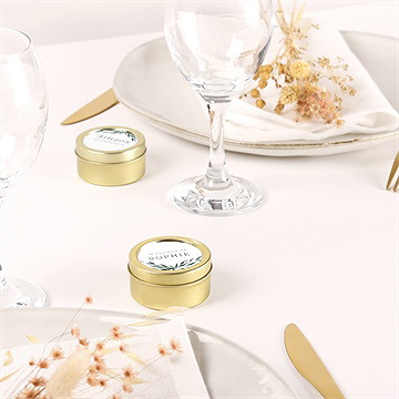 Bougie baptême jolie annonce champêtre - Mise en situation