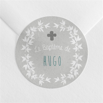 Sticker baptême découpe originale origami