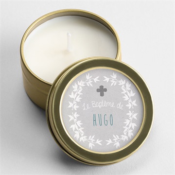 Bougie baptême découpe originale origami