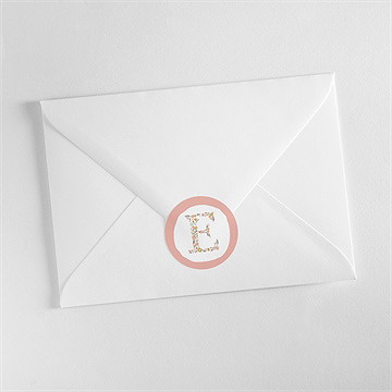 Sticker baptême initiales à motifs