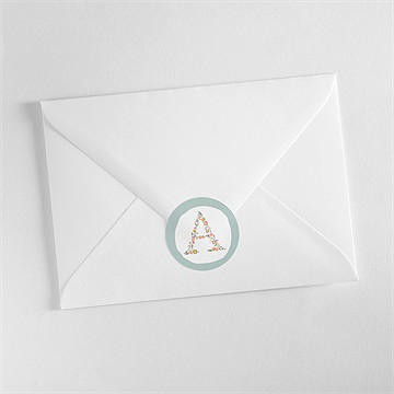 Sticker baptême alphabet original - Mise en situation