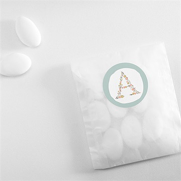 Sticker baptême alphabet original - Mise en situation