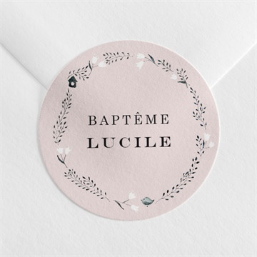 Sticker baptême croix couronnée