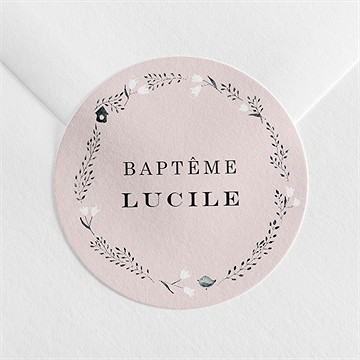 Sticker baptême croix couronnée