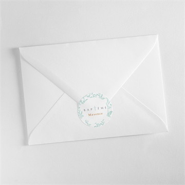 Sticker baptême gravure en rond