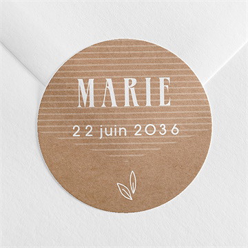 Sticker baptême pele mele photo original