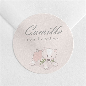 Sticker baptême mon petit marque page