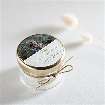 Sticker communion végétal et dorure - Mise en situation