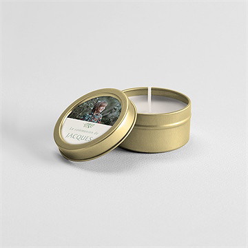 Bougie communion végétal et dorure - Mise en situation