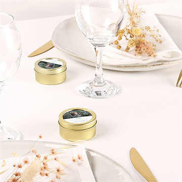 Bougie communion végétal et dorure - Mise en situation