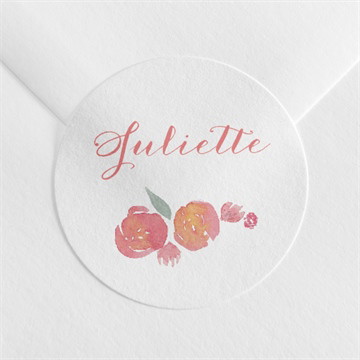Sticker communion couronne aquarelle