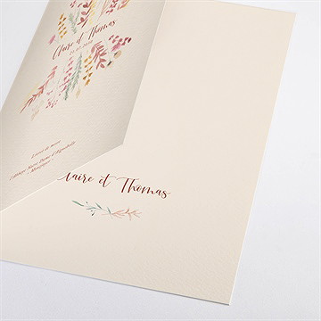 Livret de messe mariage élégance champêtre - Détail du livret