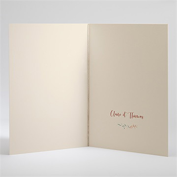 Livret de messe mariage élégance champêtre - Intérieur du livret
