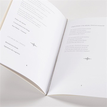 Livret de messe mariage élégance champêtre - Mise en situation